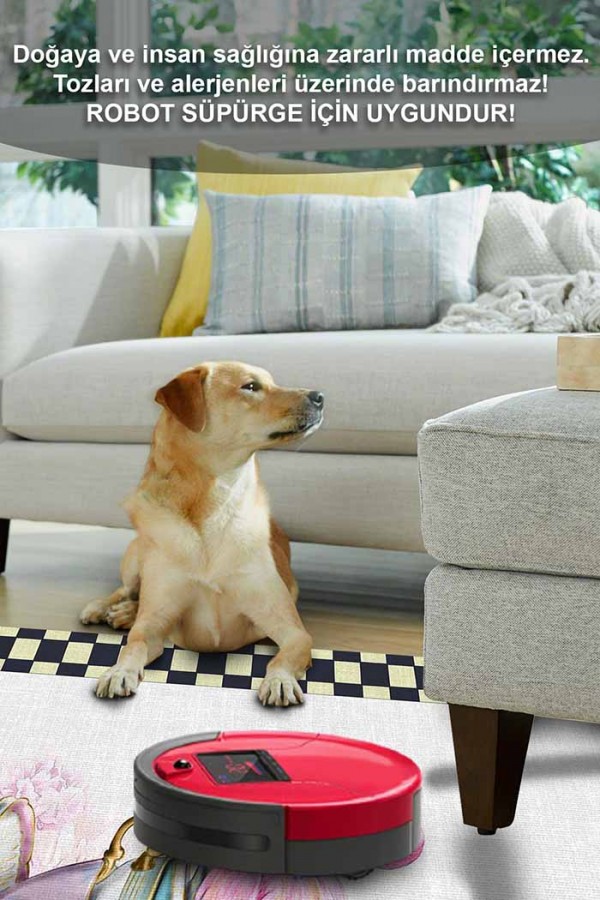 Dalya Pamuk Tabanlı Yıkanabilen Kaydırmaz Antibakteriyel Şönil Mutfak Halısı