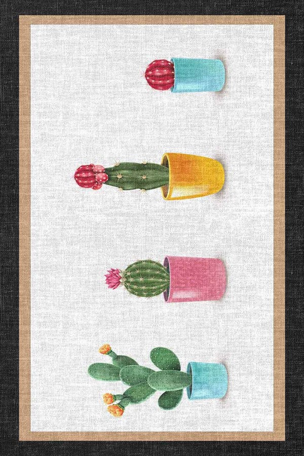 Dande Pamuk Tabanlı Yıkanabilen Kaydırmaz Antibakteriyel Şönil Mutfak Halısı