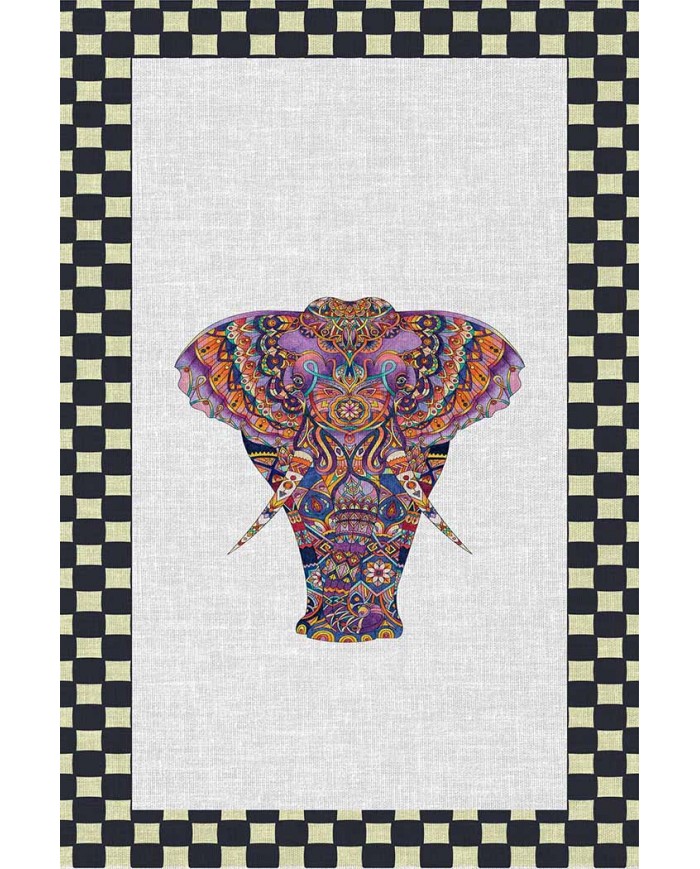 Elephant Pamuk Tabanlı Yıkanabilen Kaydırmaz Antibakteriyel Şönil Mutfak Halısı