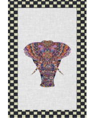 Elephant Pamuk Tabanlı Yıkanabilen Kaydırmaz Antibakteriyel Şönil Mutfak Halısı