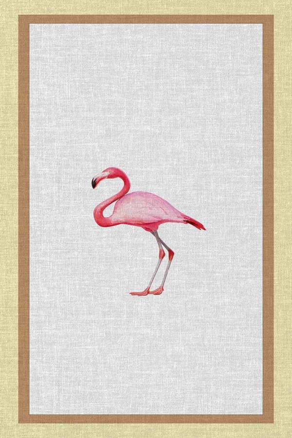 Flamingo Pamuk Tabanlı Yıkanabilen Kaydırmaz Antibakteriyel Şönil Mutfak Halısı