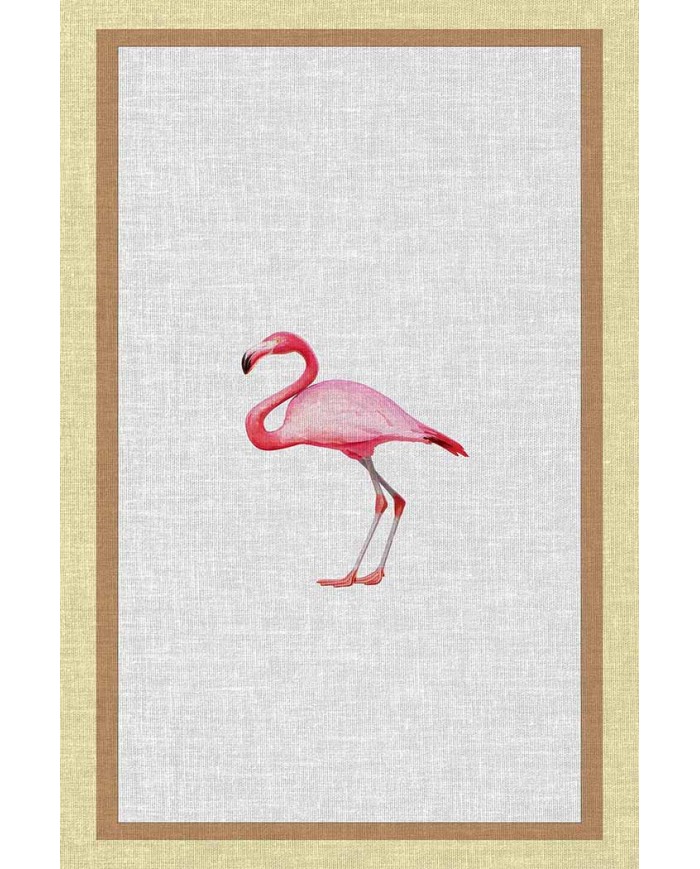 Flamingo Pamuk Tabanlı Yıkanabilen Kaydırmaz Antibakteriyel Şönil Mutfak Halısı