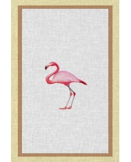 Flamingo Pamuk Tabanlı Yıkanabilen Kaydırmaz Antibakteriyel Şönil Mutfak Halısı