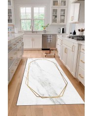Hardy Pamuk Tabanlı Yıkanabilen Kaydırmaz Antibakteriyel Şönil Mutfak Halısı