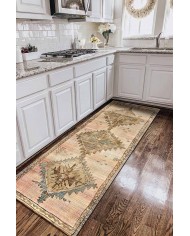Pallio Pamuk Tabanlı Yıkanabilen Kaydırmaz Antibakteriyel Şönil Mutfak Halısı