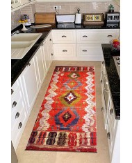 Morelle Pamuk Tabanlı Yıkanabilen Kaydırmaz Antibakteriyel Şönil Mutfak Halısı