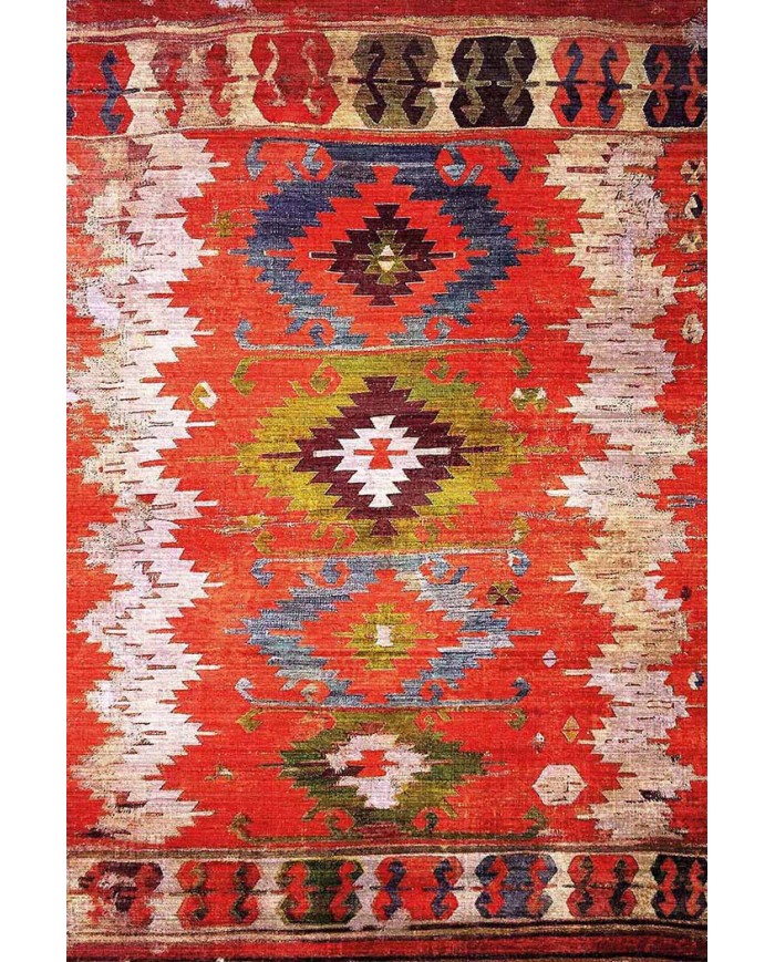 Morelle Pamuk Tabanlı Yıkanabilen Kaydırmaz Antibakteriyel Şönil Mutfak Halısı