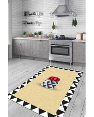 Plant Pamuk Tabanlı Yıkanabilen Kaydırmaz Antibakteriyel Şönil Mutfak Halısı