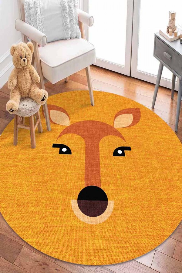 Ellie Pamuk Tabanlı Yıkanabilen Kaydırmaz Antibakteriyel Şönil Çocuk Halısı