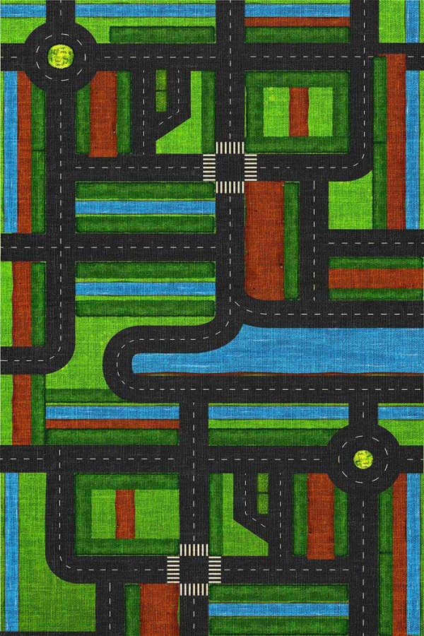 Darlene Pamuk Tabanlı Yıkanabilen Kaydırmaz Antibakteriyel Şönil Çocuk Halısı