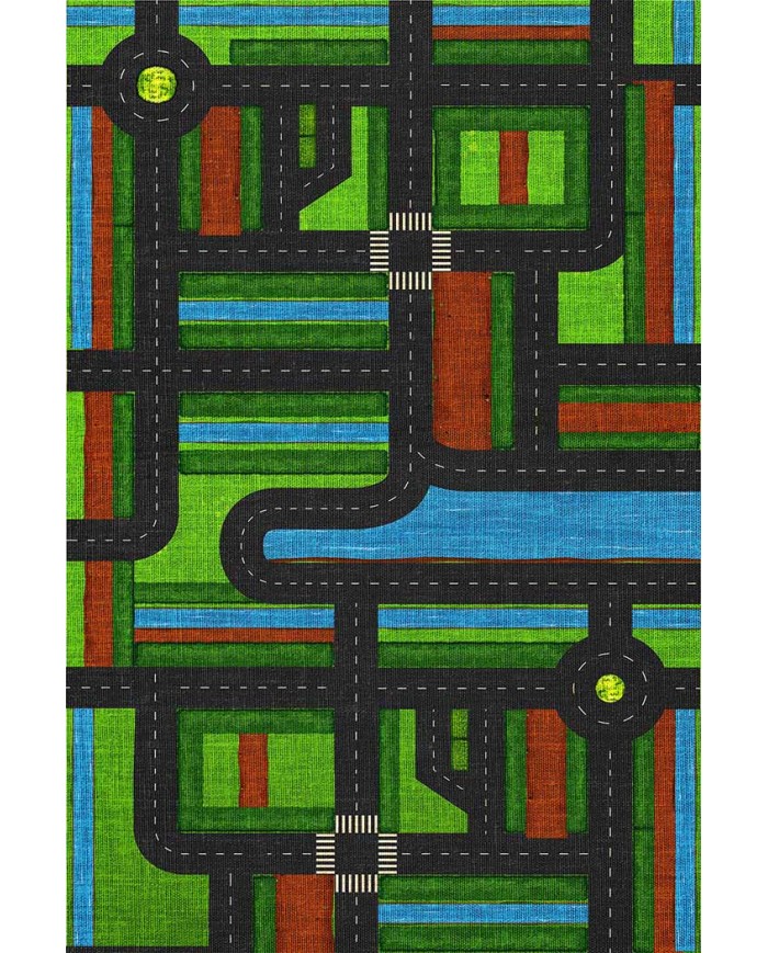 Darlene Pamuk Tabanlı Yıkanabilen Kaydırmaz Antibakteriyel Şönil Çocuk Halısı