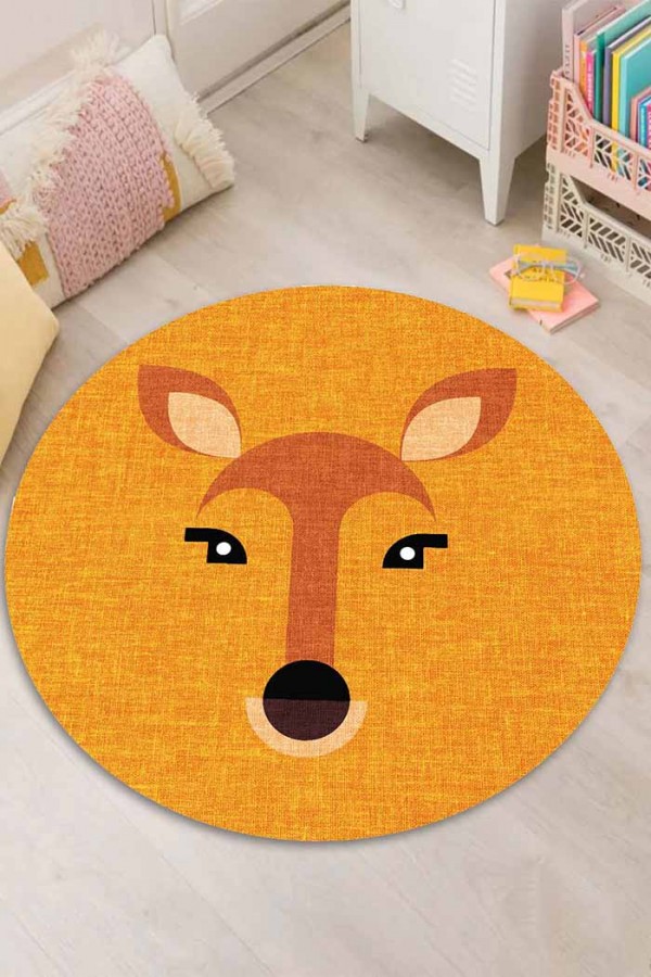 Ellie Pamuk Tabanlı Yıkanabilen Kaydırmaz Antibakteriyel Şönil Çocuk Halısı