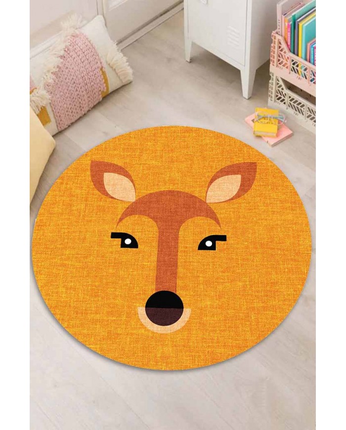 Ellie Pamuk Tabanlı Yıkanabilen Kaydırmaz Antibakteriyel Şönil Çocuk Halısı