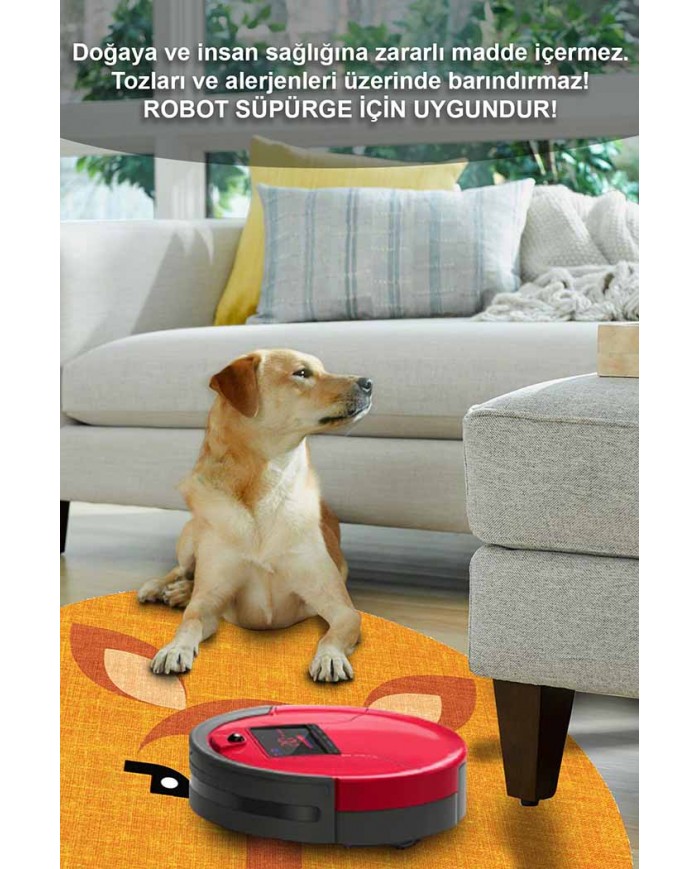 Ellie Pamuk Tabanlı Yıkanabilen Kaydırmaz Antibakteriyel Şönil Çocuk Halısı