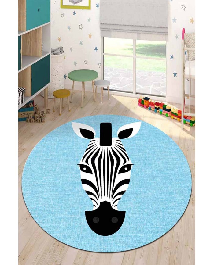 Emery Pamuk Tabanlı Yıkanabilen Kaydırmaz Antibakteriyel Şönil Çocuk Halısı