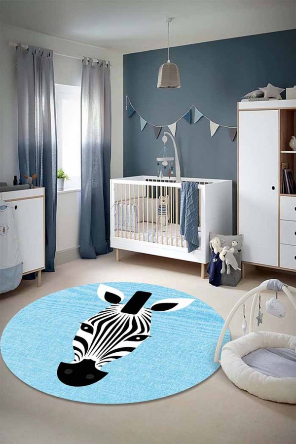 Emery Pamuk Tabanlı Yıkanabilen Kaydırmaz Antibakteriyel Şönil Çocuk Halısı