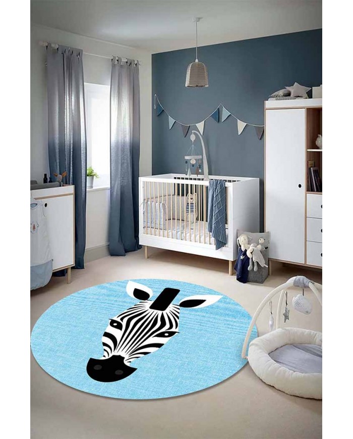 Emery Pamuk Tabanlı Yıkanabilen Kaydırmaz Antibakteriyel Şönil Çocuk Halısı