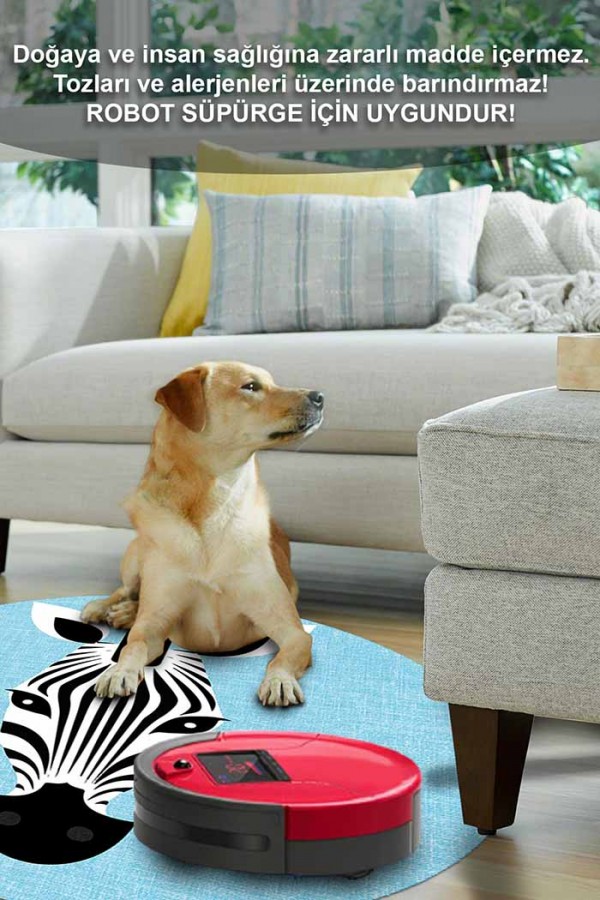 Emery Pamuk Tabanlı Yıkanabilen Kaydırmaz Antibakteriyel Şönil Çocuk Halısı