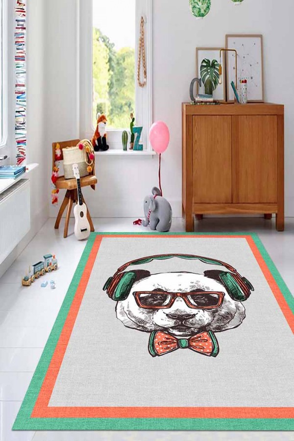 Willow Pamuk Tabanlı Yıkanabilen Kaydırmaz Antibakteriyel Şönil Çocuk Halısı