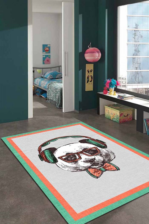 Willow Pamuk Tabanlı Yıkanabilen Kaydırmaz Antibakteriyel Şönil Çocuk Halısı