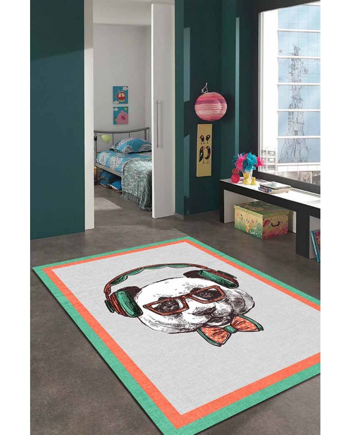 Willow Pamuk Tabanlı Yıkanabilen Kaydırmaz Antibakteriyel Şönil Çocuk Halısı