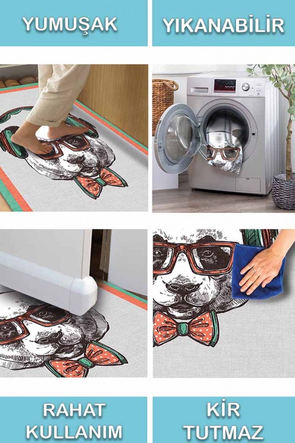 Willow Pamuk Tabanlı Yıkanabilen Kaydırmaz Antibakteriyel Şönil Çocuk Halısı