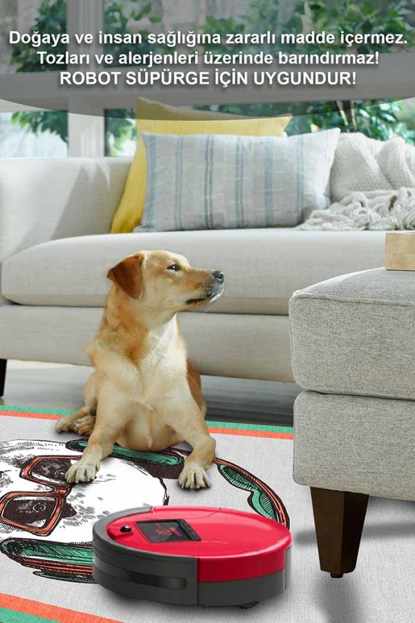 Willow Pamuk Tabanlı Yıkanabilen Kaydırmaz Antibakteriyel Şönil Çocuk Halısı