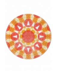 Helin Pamuk Tabanlı Yıkanabilen Kaydırmaz Antibakteriyel Şönil Yuvarlak Halı