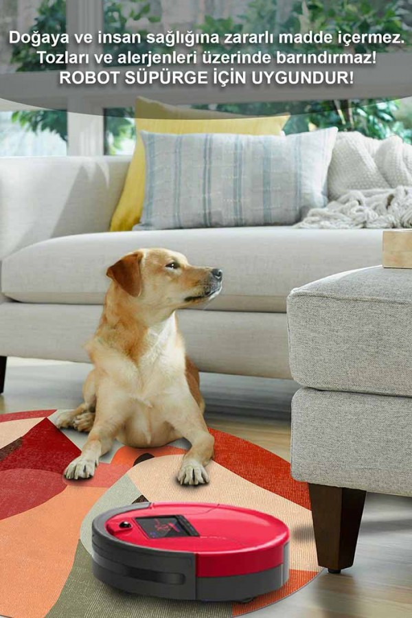 Kiss Pamuk Tabanlı Yıkanabilen Kaydırmaz Antibakteriyel Şönil Yuvarlak Halı