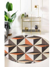 Oraf Pamuk Tabanlı Yıkanabilen Kaydırmaz Antibakteriyel Şönil Yuvarlak Halı