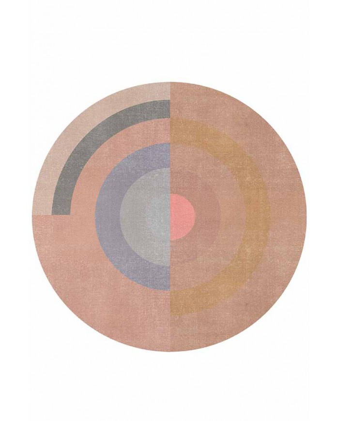 Pinkline Pamuk Tabanlı Yıkanabilen Kaydırmaz Antibakteriyel Şönil Yuvarlak Halı