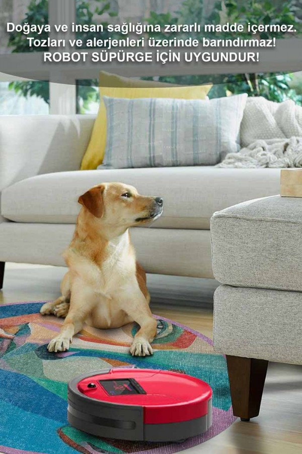 Squi Pamuk Tabanlı Yıkanabilen Kaydırmaz Antibakteriyel Şönil Yuvarlak Halı