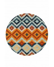 Zirton Pamuk Tabanlı Yıkanabilen Kaydırmaz Antibakteriyel Şönil Yuvarlak Halı