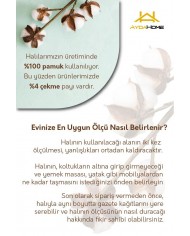 Abre Desenli Pamuk Tabanlı Yıkanabilen Kaydırmaz Antibakteriyel Şönil Salon Halısı