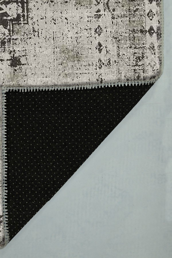 Lady Desenli Pamuk Tabanlı Yıkanabilen Kaydırmaz Antibakteriyel Şönil Salon Halısı