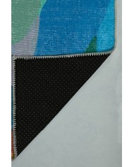 Squi Pamuk Tabanlı Yıkanabilen Kaydırmaz Antibakteriyel Şönil Yuvarlak Halı