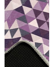 Pule Pamuk Tabanlı Yıkanabilen Kaydırmaz Antibakteriyel Şönil Yuvarlak Halı