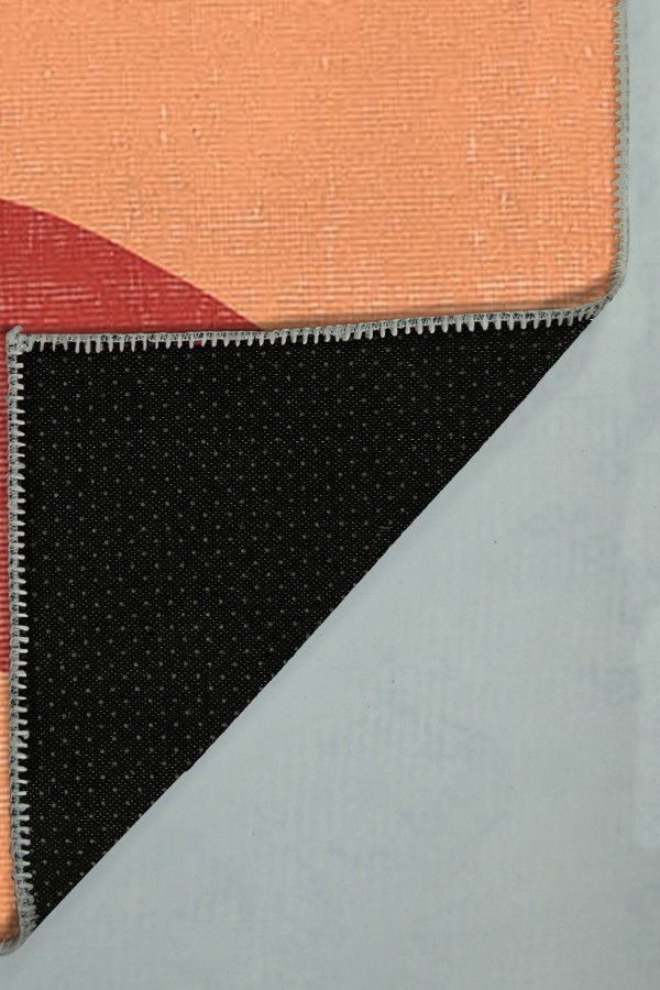 Kiss Pamuk Tabanlı Yıkanabilen Kaydırmaz Antibakteriyel Şönil Yuvarlak Halı