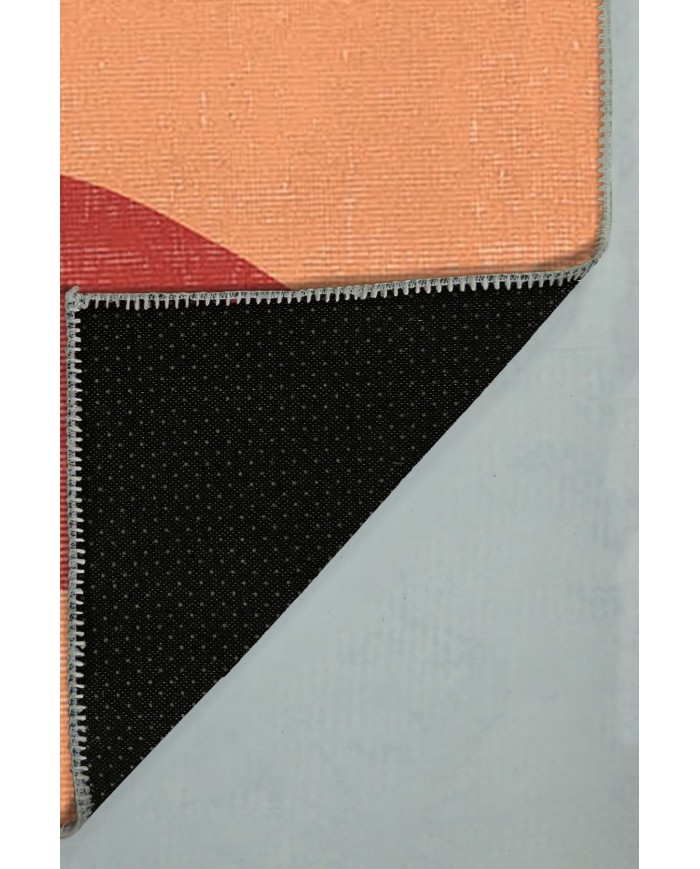 Kiss Pamuk Tabanlı Yıkanabilen Kaydırmaz Antibakteriyel Şönil Yuvarlak Halı