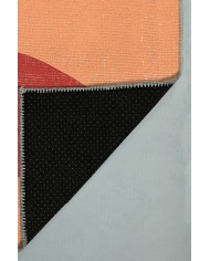 Kiss Pamuk Tabanlı Yıkanabilen Kaydırmaz Antibakteriyel Şönil Yuvarlak Halı