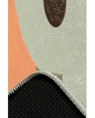 Kiss Pamuk Tabanlı Yıkanabilen Kaydırmaz Antibakteriyel Şönil Yuvarlak Halı