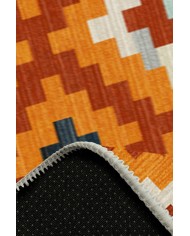 Zirton Pamuk Tabanlı Yıkanabilen Kaydırmaz Antibakteriyel Şönil Yuvarlak Halı