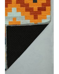 Zirton Pamuk Tabanlı Yıkanabilen Kaydırmaz Antibakteriyel Şönil Yuvarlak Halı