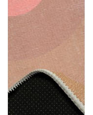 Pinkline Pamuk Tabanlı Yıkanabilen Kaydırmaz Antibakteriyel Şönil Yuvarlak Halı