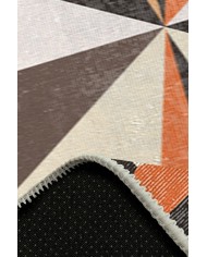 Oraf Pamuk Tabanlı Yıkanabilen Kaydırmaz Antibakteriyel Şönil Yuvarlak Halı