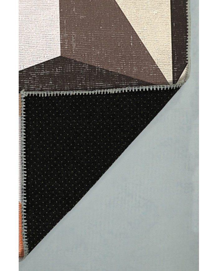 Oraf Pamuk Tabanlı Yıkanabilen Kaydırmaz Antibakteriyel Şönil Yuvarlak Halı