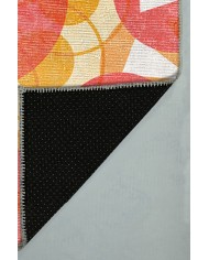 Helin Pamuk Tabanlı Yıkanabilen Kaydırmaz Antibakteriyel Şönil Yuvarlak Halı