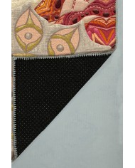 Fortana Pamuk Tabanlı Yıkanabilen Kaydırmaz Antibakteriyel Şönil Yuvarlak Halı