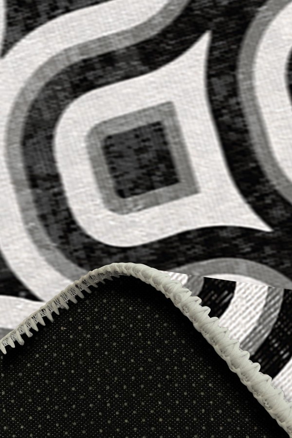 Ferteb Pamuk Tabanlı Yıkanabilen Kaydırmaz Antibakteriyel Şönil Yuvarlak Halı