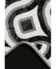 Ferteb Pamuk Tabanlı Yıkanabilen Kaydırmaz Antibakteriyel Şönil Yuvarlak Halı